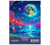 lac Lune 1000 Pièces Oil Peinture Puzzle en Papier Jeu D'intelligence Cadeau Unique Adultes Et Adolescents Dès 14 Ans 70x50cm/1000pcs