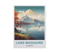 Lac Majeur, Europe，Puzzle 1000 Pièces en Papier Divertissement Puzzles Jouets Très Difficile Adulte Et Adolescent Casual Jigsaw Puzzle Puzzle（50x70cm）-S48