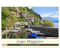 Lac Majeur - Lieux enchanteurs sur la rive ouest, Version française (Calendrier mural 2026 DIN A4 portrait), Calendrier CALVENDO mensuel