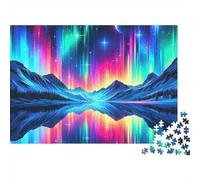 lac Montagne Aurora 1000 Pièces Puzzle pour Adultes Carton sans Odeur Anti-Stress Difficile pour Experts Livraison Rapide sans Reflets 38x26cm/1000pcs