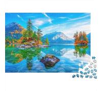 Lac Montagne Paysage_4 Puzzle 1000 Pièces Adulte avec Clic Parfait, Ensemble De Casse-tête en Puzzle énigme De Compétence Logique pour Un Hobby Créatif, Puzzle À La Meilleure Évaluation 70x50cm/1000p