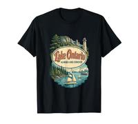Lac Ontario Always and Forever Vintage Great Lakes Sailing T-Shirt