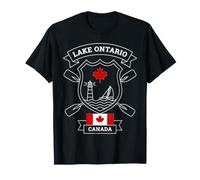 Lac Ontario Canada Feuille d'érable Bouclier Souvenir T-Shirt