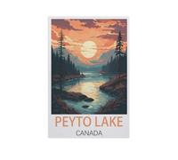 Lac Peyto Canada，Puzzles Personnalisés, 1000 Pièces Puzzle en Papier, pour Enfants Adultes Famille Jeu Difficulté Défi Puzzles（50x70cm）-FS77