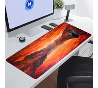 Lac Red Mountain Tapis de Souris XXL 800x300x2 mm Grand Tapis de Souris Gaming, Base en Caoutchouc antidérapante,Extended Clavier Mousepad pour Maison/Bureau/Gamer