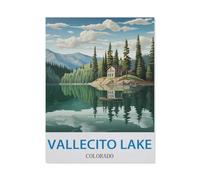 Lac Vallecito, Colorado，1000 Pièces Puzzle pour Adultes Enfants Adolescents, Intelligence Soulagement du Stress Divertissement Papier Jouets Bricolage Anniversaire（50x70cm）-CM30