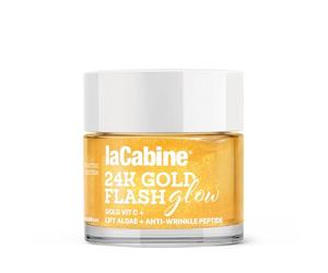 laCabine Crème 24K Gold Flash 50 ml - Effet Glow Immédiat avec Particules d’Or, Vitamine C et Actifs Énergisants, Tenseur Illuminateur et Antioxydant