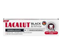 LACALUT Black & White Dentifrice blanchiment dentaire professionnel reminéralise l'émail blanchiment professionnel au charbon actif 75 ml