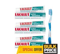Lacalut Extra Sensible Dentifrice Dents Premium Hygiène Buccale Gros 3-pack