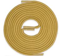 LACCICO 3 paires de lacets classiques cirés - Diamètre : 2 mm - Ronds et fins - Indéchirables - 45-180 cm, jaune moutarde, 150