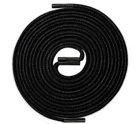 LACCICO 3 paires de lacets classiques cirés - Diamètre : 2 mm - Ronds et fins - Indéchirables - 45-180 cm, Noir , 45