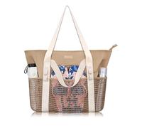 Lacdo Beach Tote Bag Case pour femmes, sac de piscine pliable étanche au sable imperméable pour voyage plage vacances piscine, Kaki
