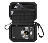Lacdo Étui de Transport Caméra pour Appareil Photo, pour CAMKORY Appareil Photo numérique Compact, Kodak PIXPRO FZ55/Pixpro C1, Lecran/VAHOIALD FHD 1080P/Froitx, Canon PowerShot ELPH 360, Noir