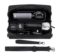 Lacdo Étui de Transport Caméra pour DJI Osmo Pocket 4 3, Accessoires Combo Créateur, Sac de Rangement Portable pour Le Voyage Osmo Pocket 4 3 Boîte, Sac Tout-en-Un avec Bandoulière, Noir