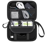 Lacdo Étui de Transport Caméra pour KODAK Printomatic Full-Color Instant Print Digital, Imprimante Photo Instantanée Portable Sac de Rangement rigide, Convient aux Batteries, Câble USB, Carte SD, Noir