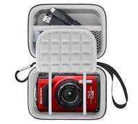 Lacdo Étui de Transport Caméra pour Om System Tough TG-7 /Olympus Tough TG-6 /TG-5 /TG-4 Digital Camera, Sac de Rangement Protecteur EVA Rigide, Compatible avec Batteries, Câble USB, Carte SD, Gris