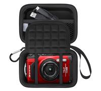 Lacdo Étui de Transport Caméra pour Om System Tough TG-7 /Olympus Tough TG-6 /TG-5 /TG-4 Digital Camera, Sac de Rangement Protecteur EVA Rigide, Compatible avec Batteries, Câble USB, Carte SD, Noir