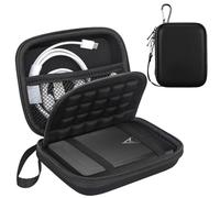 Lacdo Étui Disque Dur Externe Housse de Protection pour Aiolo Innovation External Hard Drive Ultra Slim 1TB 2TB 5TB 500GB USB 3.0 Portable HDD EVA Antichoc Étanche, Nior