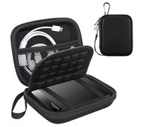 Lacdo Étui Disque Dur Externe Housse de Protection pour UnionSine Ultra Slim Portable External Hard Drive 250GB 320GB 500GB 750GB 1TB 2TB 4TB 5TB USB 3.0 HDD 2.5 Pouce EVA Travel Bag, Noir