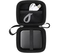 Lacdo Étui Disque Dur Externe Housse de Protection pour W D 1TB 2TB Elements SE Portable SSD USB 3.0 External Solid State Drives EVA Housse Pochette Case Antichoc Étanche, Nior+Nior