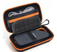 Lacdo Étui pour SanDisk Extreme/SanDisk Extreme Pro/SanDisk Portable SSD Disque SSD Externe 500GB 1TB 2TB 4TB 8TB, Étui Rigide en EVA, Étui de Rangement de Transport Antichoc et Protecteur, Orange