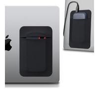 Lacdo Housse de Disque Dur Portable pour Ordinateur, Stick on Pouch avec Adhésif Réutilisable pour SanDisk, Samsung, Crucial, Disque Dur SSD Externe Organisateur de Poche, Noir