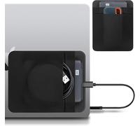 Lacdo Housse de Transport pour Disque Dur Externe Portable, Étui à Poche Double pour Ordinateur Portable, S'adaptant Aux Disques Durs Externes de 2.5" Seagate, WD, Toshiba, SSD, Câble, Noir