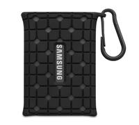 Lacdo Silicone Étui de Transport de Disque Dur pour Samsung T7 Portable SSD 1TB 2TB 4TB 500GB Disque Dur Externe à État Solide, Housse de Protection pour SSD T7 Shield, avec Un Mousqueton, Noir