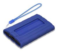Lacdo Silicone Étui de Transport de Disque Dur pour Samsung T7 Shield Portable SSD 1TB 2TB 4TB Disque Dur Externe à État Solide, Silicone Housse de Protection pour SSD T7 Shield, avec Dragonne, Bleu