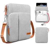 Lacdo Tablette Housse de Protection pour 11" iPad A16, 11" iPad Air M4 M3 M2, 11" iPad Pro M5 M4, 10.9" 10.2" iPad, 10.9" iPad Air, 10.5" ipad Pro, iPad air 3 2, Galaxy Tab A9+ avec Bandoulière, Gris