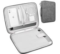 Lacdo Tablette Housse pour 11" iPad A16, 11" iPad Air M4 M3 M2, 11" iPad Pro M5 M4, 10.9" iPad, 10.2" iPad, 10.9" iPad Air, 10.5" iPad Pro, IPad Air 3 2, Galaxy Tab A9+, Smart Keyboard, Gris Foncé