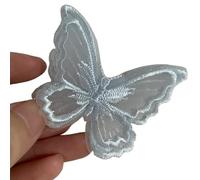 Lace Applique Patchs papillon en dentelle en Double couche, 10 pièces, réparation d'applications(Blue)