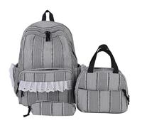 Lace Backpack Set 3 Pc Girls School Bag With Pencil Case Lunch Tote | Large Capacity Backpack With Cute Lace Design And Matching Accessories. Great For Elementary, Middle, And High School.