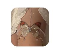 Lace Butterfly Tassels Thigh Jewelry, Adjustable Sexy Layered Butterfly Leg Chains Body Chains, Festival Summer Beach Body Jewelry, Stylish Accessory for Party (Style E)