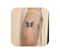 Lace Butterfly Tassels Thigh Jewelry, Adjustable Sexy Layered Butterfly Leg Chains Body Chains, Festival Summer Beach Body Jewelry, Stylish Accessory for Party (Style C)