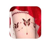 Lace Butterfly Tassels Thigh Jewelry, Adjustable Sexy Layered Butterfly Leg Chains Body Chains, Festival Summer Beach Body Jewelry, Stylish Accessory for Party (Style A)