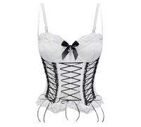 Lace Femme Body Gainant Top avec Cincher de Taille pour façonner Le Top de Culture de Style Corset Ventre Plat Invisible Gaine Amincissante Sculptant Shapewear Bodysuit Combinaison