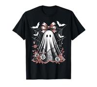 Lace Ghost Coquette Bow Vintage Women Girls Halloween Girly T-Shirt
