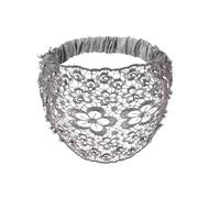 Lace Headband, Beaded Floral Pearl Head Wrap, Wide Elastic Boho Hair Accessory for Wedding, Party, Holiday, Daily Wear, Travel, Home, Salon