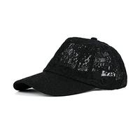 Lace Hollow Pattern Ladies Summer Cool Baseball Cap Outdoor Black and White