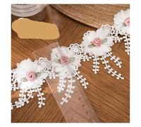 Lace Ribbon For Wedding Decor Party Dress DIY Sewing Accessories Beaded Applique White 3D Flower Embroidery Fabric Crafts Supply(DULL)