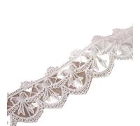 Lace Ribbon White 2yards Sewing Accessories 3D Butterfly Embroidery Fringe Trimmings For Dress Home Decorative DIY Crafts(B width 8cm)
