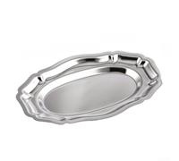 Lace Stainless Steel Dessert Plate 25cm Retro