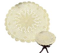 Lace tableplacemat- Round Cotton Handmade Crochet Mat, Cotton Lace tableplacematLace, Design Teacup placematHome Coffee tableKitchen Work Area Dinner tableComputer Desk | Afternoon Tea Setting