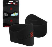 Laceeze Max Bands - As Seen on Dragons' Den - Ribbed Technology - Secure Laces, Prevents Unraveling, Fits Shoe Size UK 6.5+, Black, Ideal for Sports Shoes, Football, Rugby, Hockey
