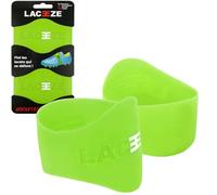 Laceeze Original Bands - As Seen on Dragons' Den - Ribbed Technology - Secure Laces, Prevents Unraveling, Fits Shoe Size C13 - UK 6.5, Green, Ideal for Sports Shoes, Football, Rugby, Hockey