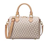 Grand sac à main à bandoulière pour femme avec poignée sur le dessus, blanc