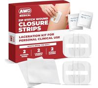 Lacerex Bandes de sécurité de qualité chirurgicale pour les coupures et les plaies sans points de suture, un must pour la trousse de premiers secours, kit de survie, kit de camping - Soyez préparé.