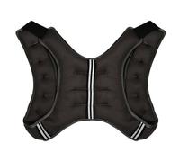 Lacers Petrolline Gilet lesté réglable de 3 à 10 kg, noir, pour fitness, musculation, crossfit, jogging - Gilet en néoprène avec épaulettes, bandes réfléchissantes et sac (noir, 5 kg)