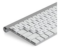 Lacerto | 14 x 14 mm - Autocollant français pour clavier iMac avec stratifié de protection mat | Blanc
